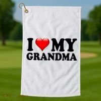 I Love My Grandma Golf Towel thumb 1