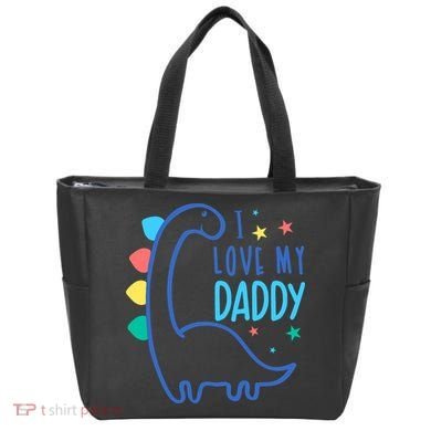 I Love My Daddy Dinosaur Tote Bag