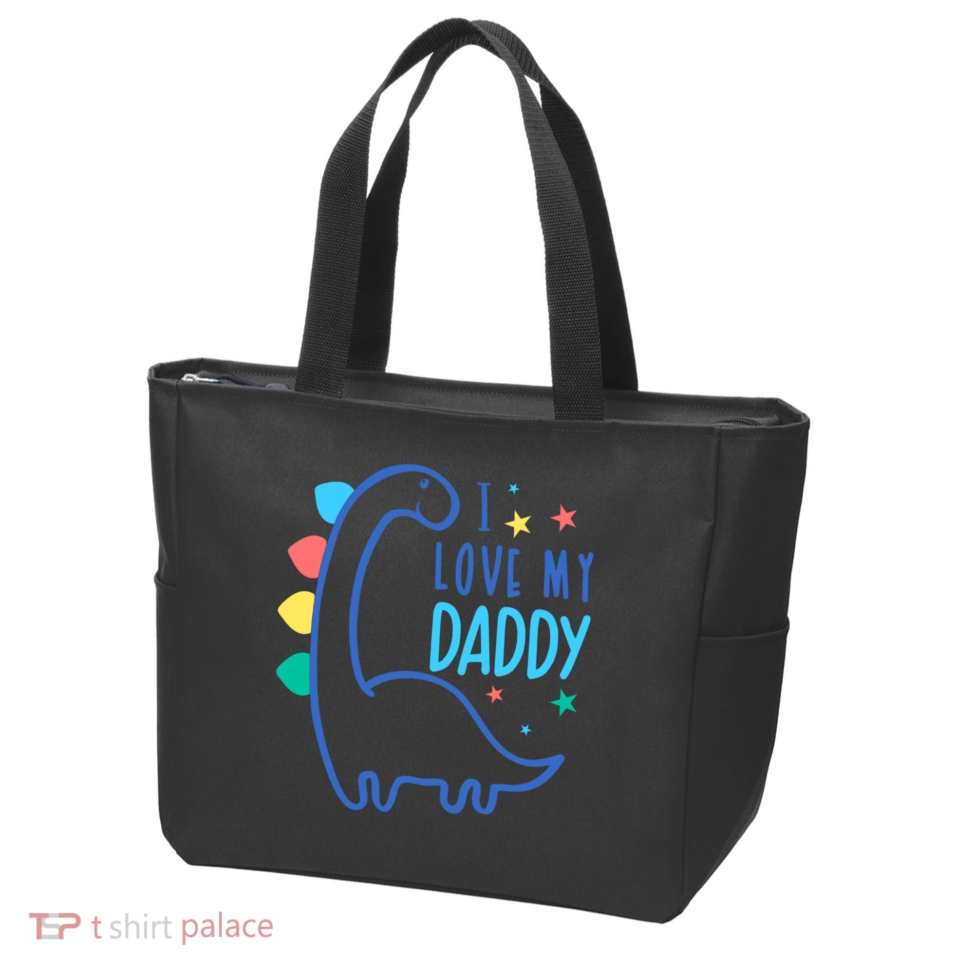 I Love My Daddy Dinosaur Tote Bag