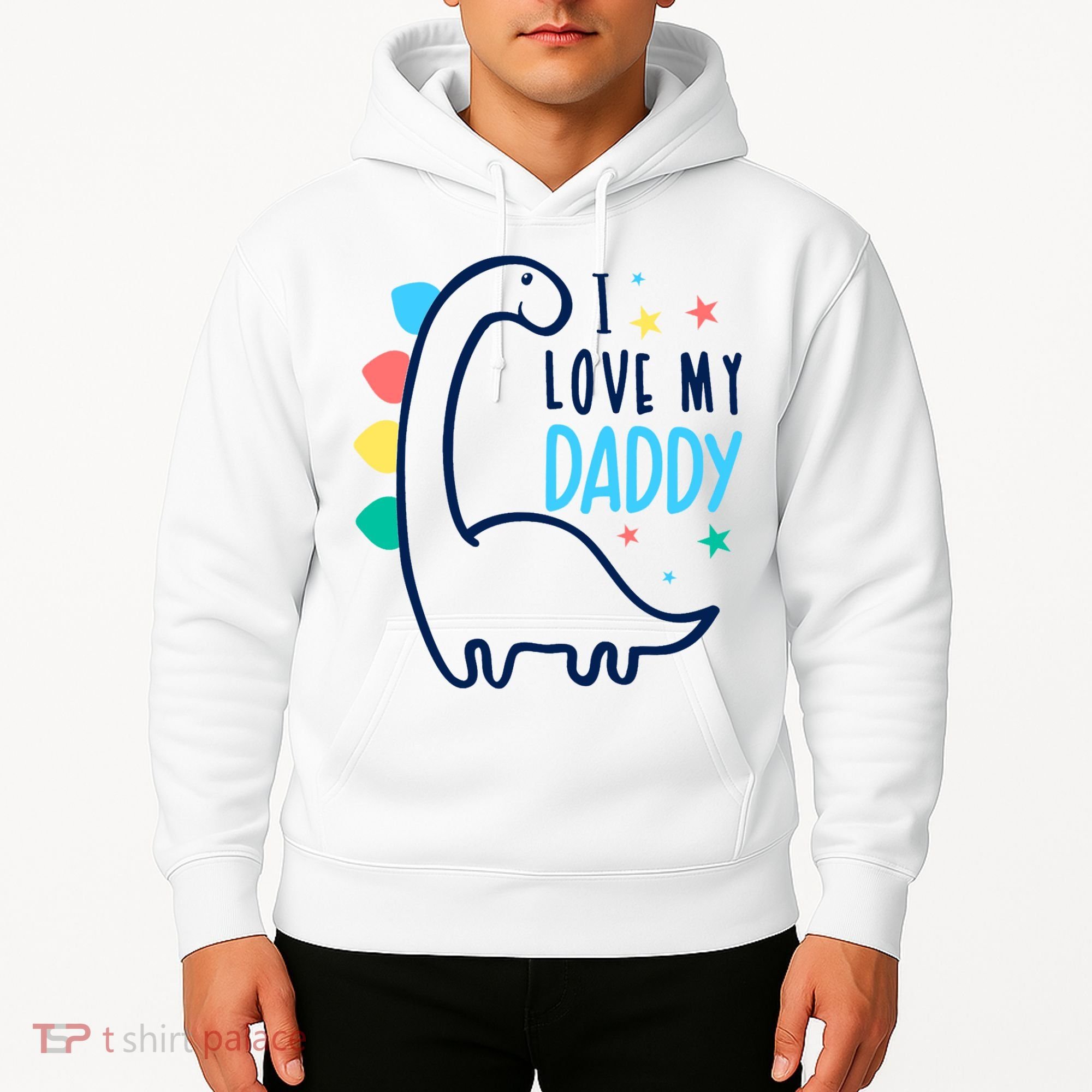 I Love My Daddy Dinosaur Hoodie