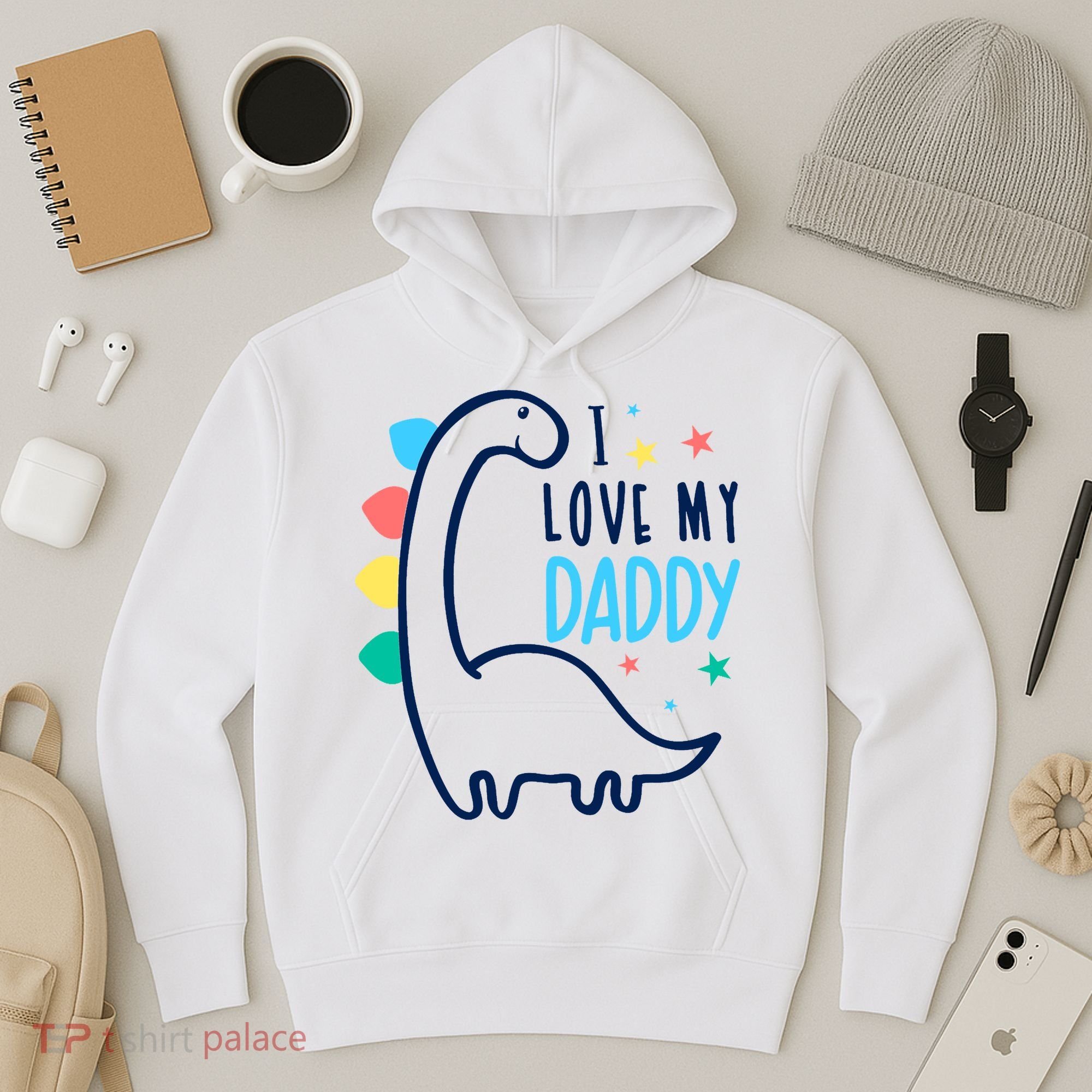 I Love My Daddy Dinosaur Hoodie