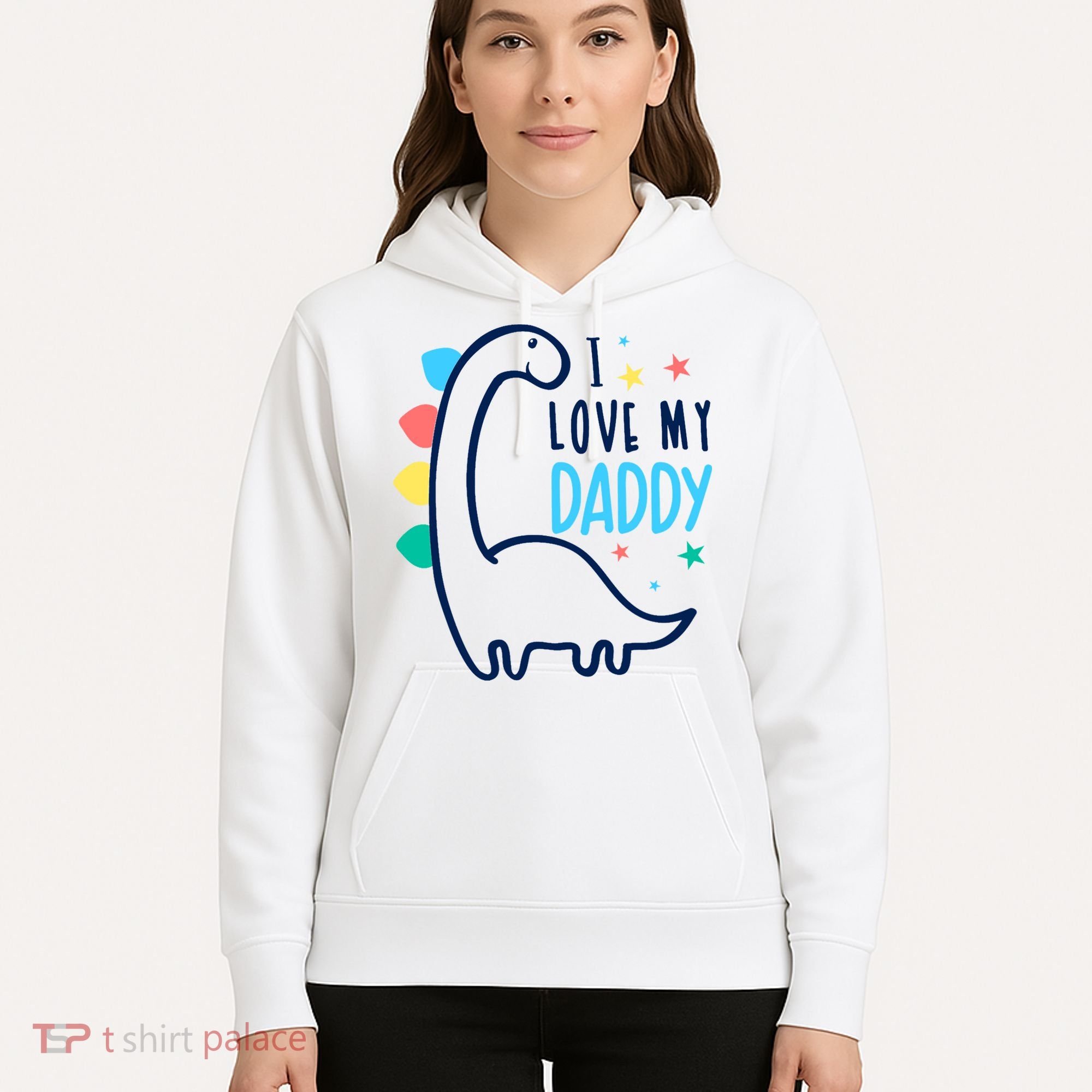I Love My Daddy Dinosaur Hoodie