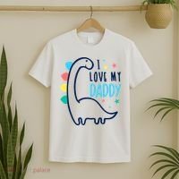 I Love My Daddy Dinosaur T-Shirt thumb 2