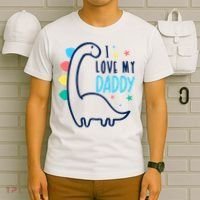 I Love My Daddy Dinosaur T-Shirt thumb 6
