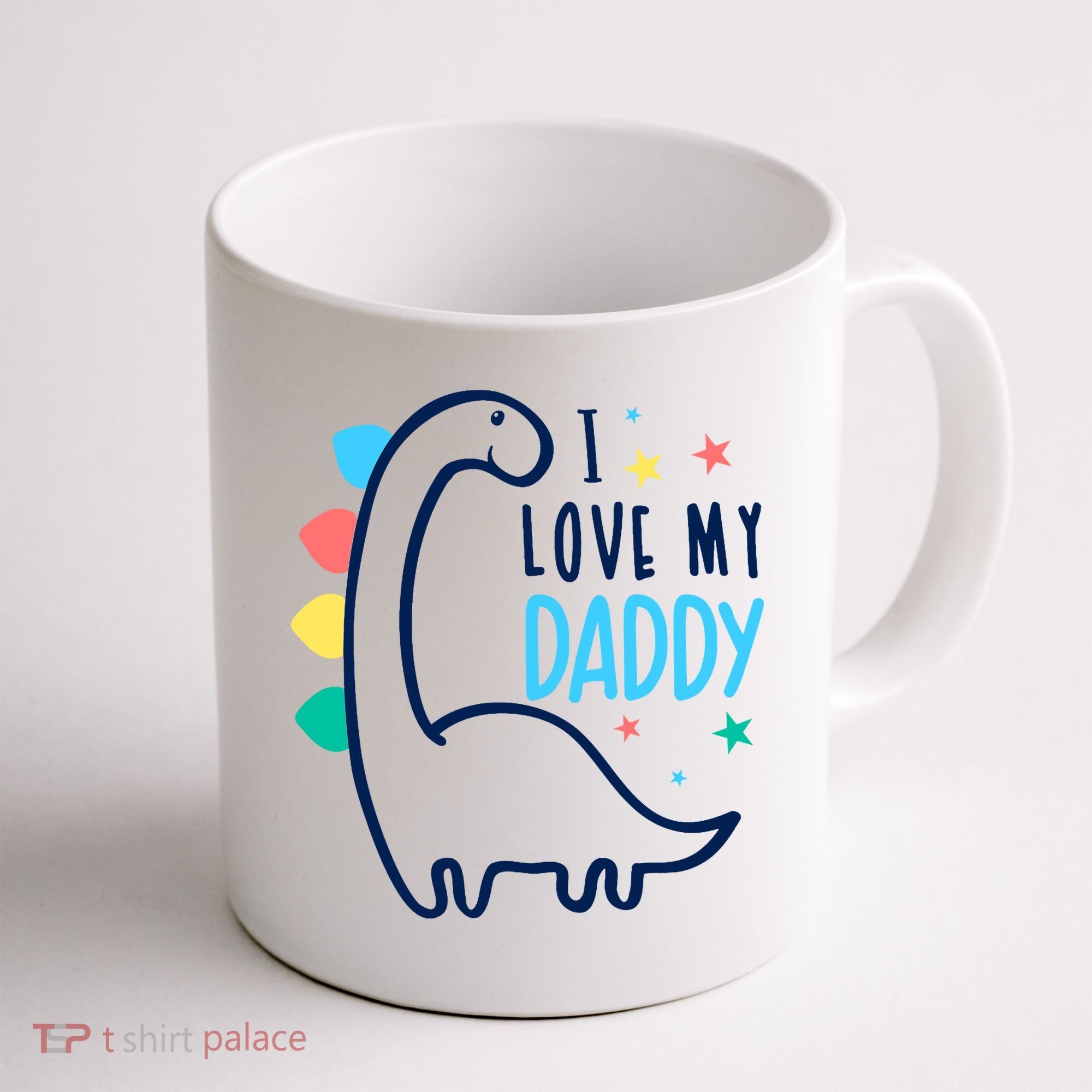 I Love My Daddy Dinosaur Coffee Mug