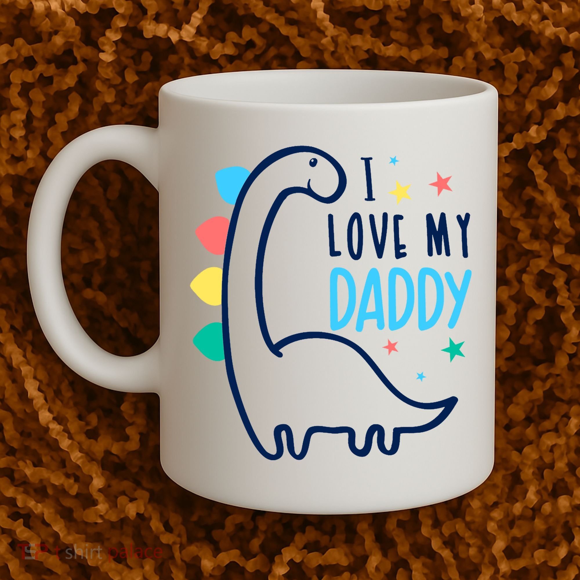 I Love My Daddy Dinosaur Coffee Mug