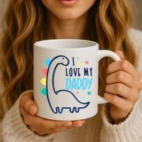 I Love My Daddy Dinosaur Coffee Mug thumb 3