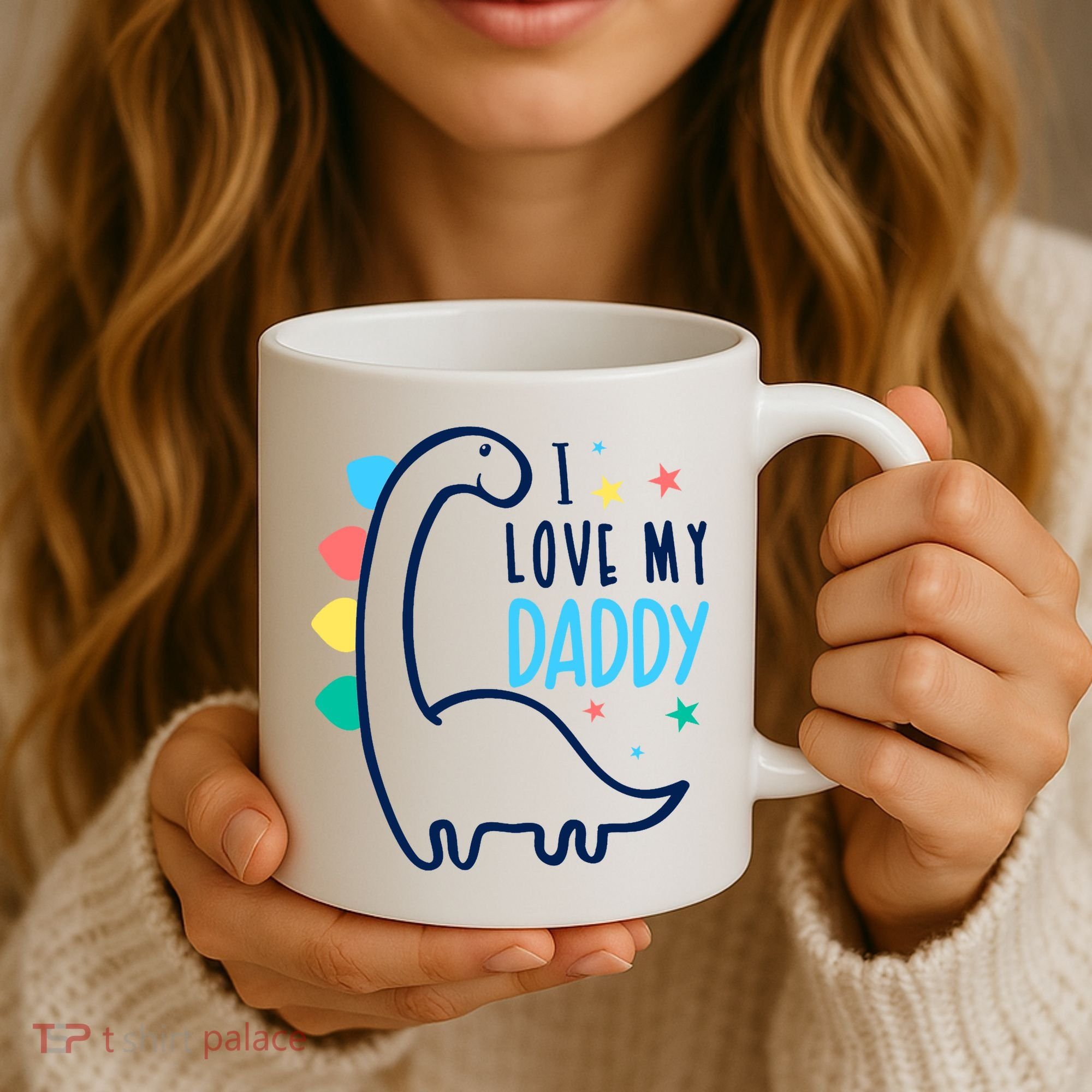 I Love My Daddy Dinosaur Coffee Mug