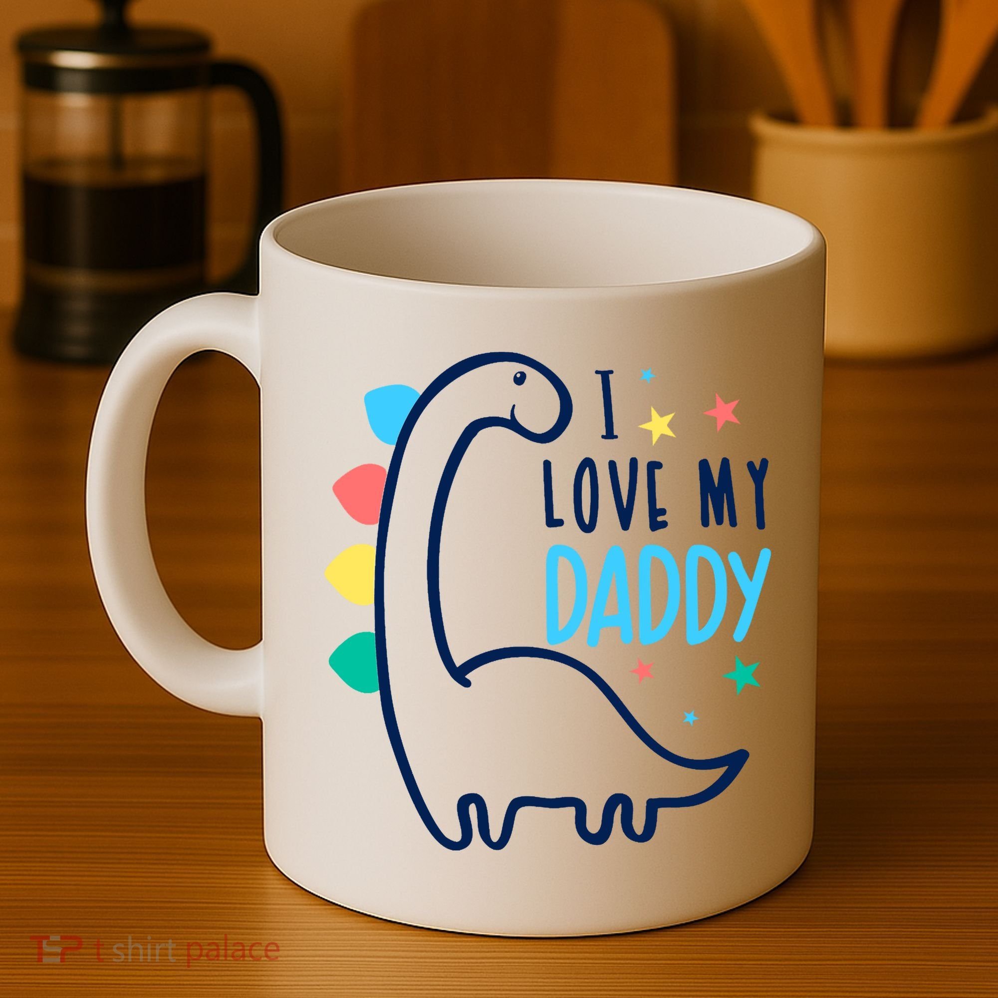 I Love My Daddy Dinosaur Coffee Mug
