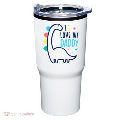 I Love My Daddy Dinosaur Tumbler