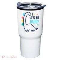 I Love My Daddy Dinosaur Tumbler thumb 0