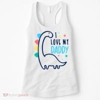 I Love My Daddy Dinosaur Women's Tank Top thumb 0