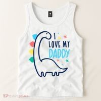 I Love My Daddy Dinosaur Tank Top thumb 2