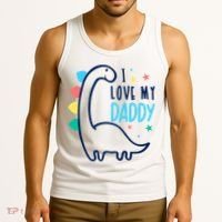 I Love My Daddy Dinosaur Tank Top thumb 3