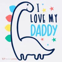 I Love My Daddy Dinosaur Women's Long Sleeve Shirt thumb 2