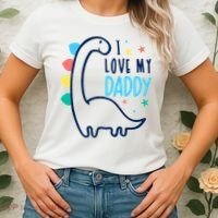 I Love My Daddy Dinosaur Women's T-Shirt thumb 2