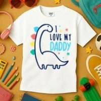 I Love My Daddy Dinosaur Kids T-Shirt thumb 3