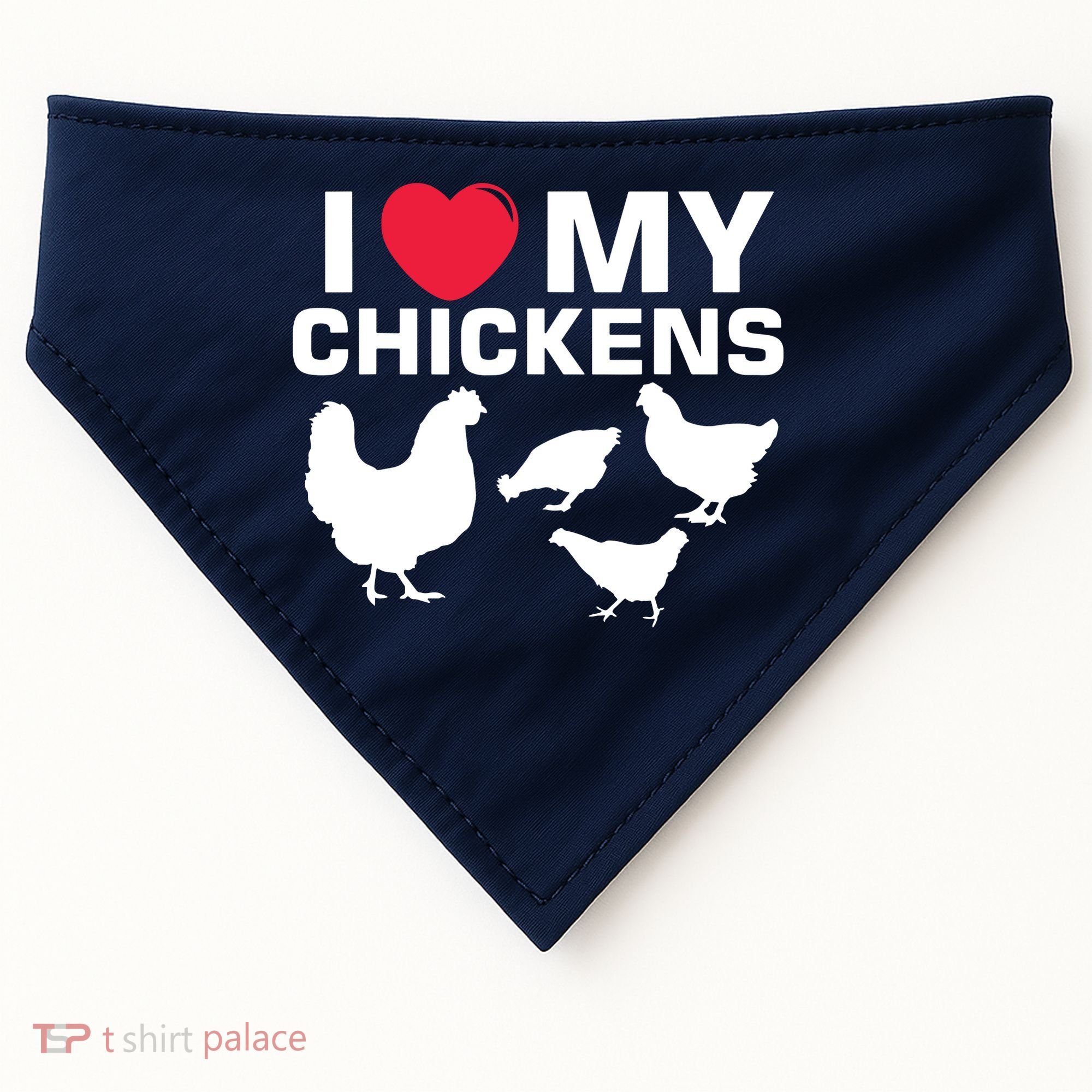 I Love My Chickens Chicken USA-Made Doggie Bandana