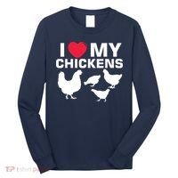 I Love My Chickens Chicken Long Sleeve Shirt thumb 0