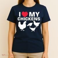 I Love My Chickens Chicken T-Shirt thumb 4