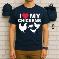 I Love My Chickens Chicken T-Shirt thumb 6