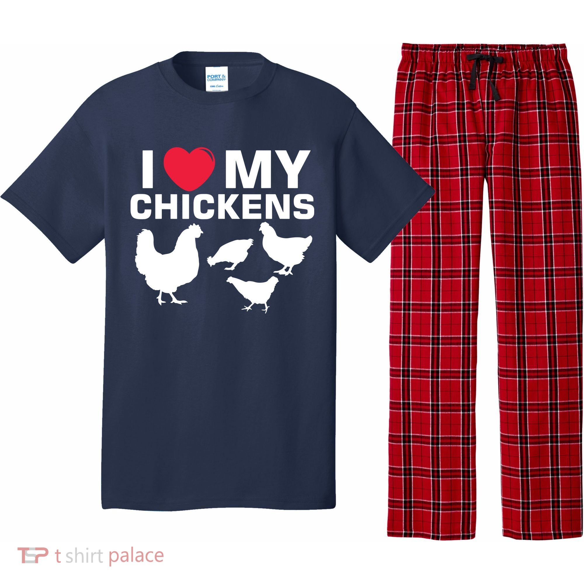 I Love My Chickens Chicken Pajama Set