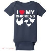 I Love My Chickens Chicken Baby Bodysuit thumb 0