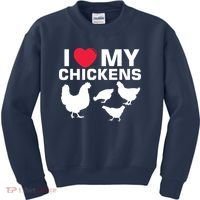 I Love My Chickens Chicken Kids Sweatshirt thumb 0