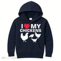 I Love My Chickens Chicken Kids Hoodie thumb 0
