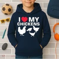 I Love My Chickens Chicken Kids Hoodie thumb 2