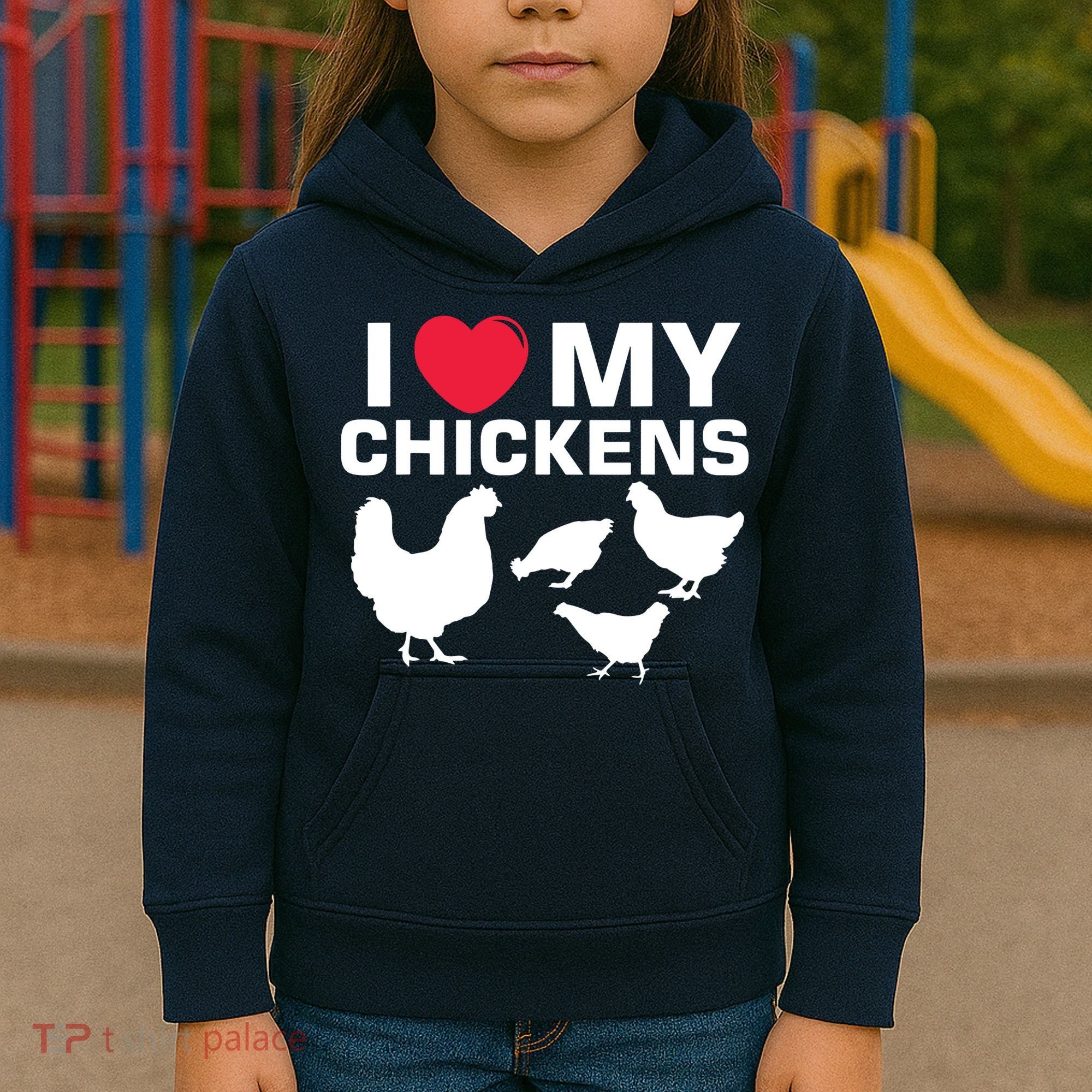 I Love My Chickens Chicken Kids Hoodie