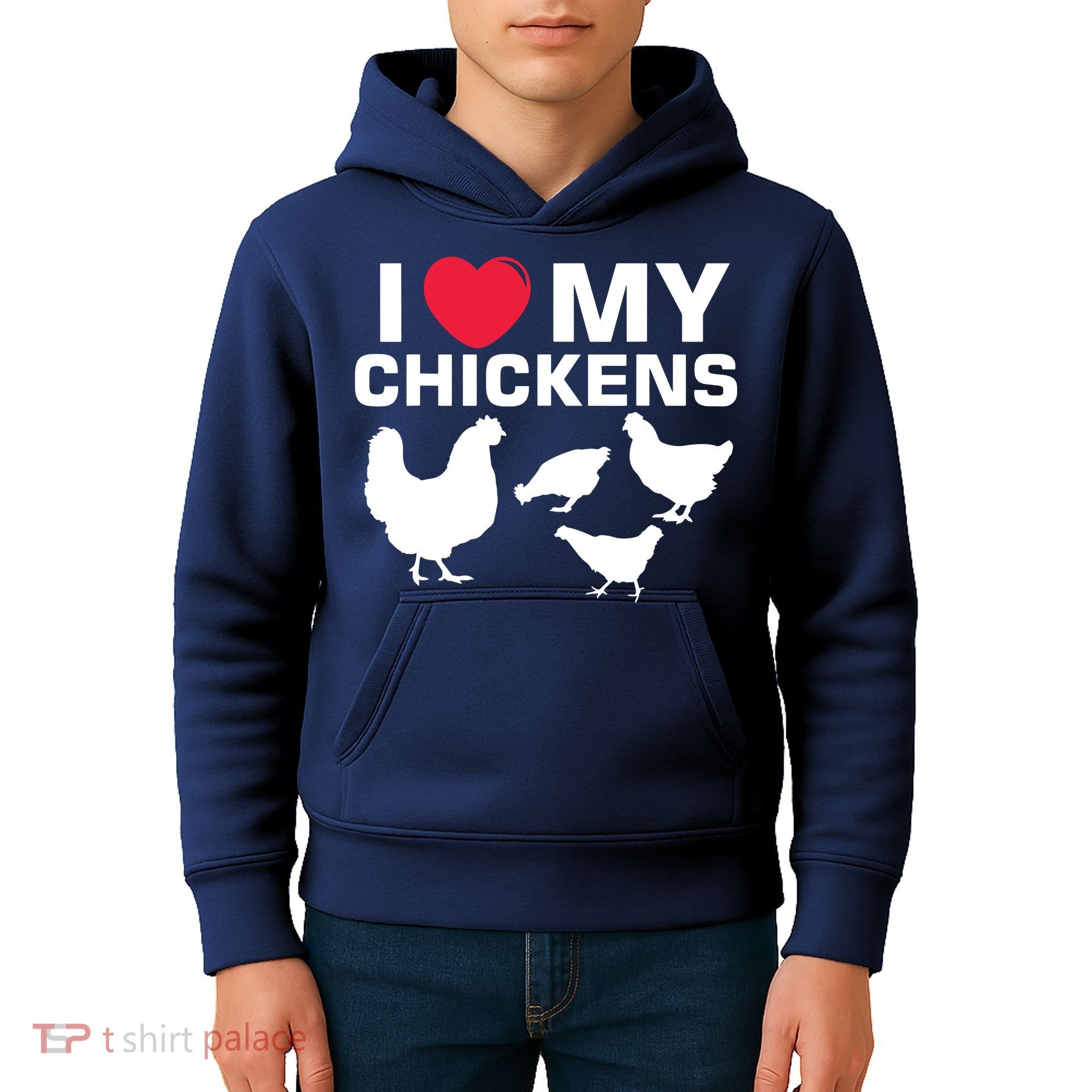 I Love My Chickens Chicken Kids Hoodie