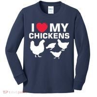 I Love My Chickens Chicken Kids Long Sleeve Shirt thumb 0