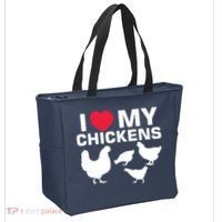 I Love My Chickens Chicken Tote Bag thumb 2