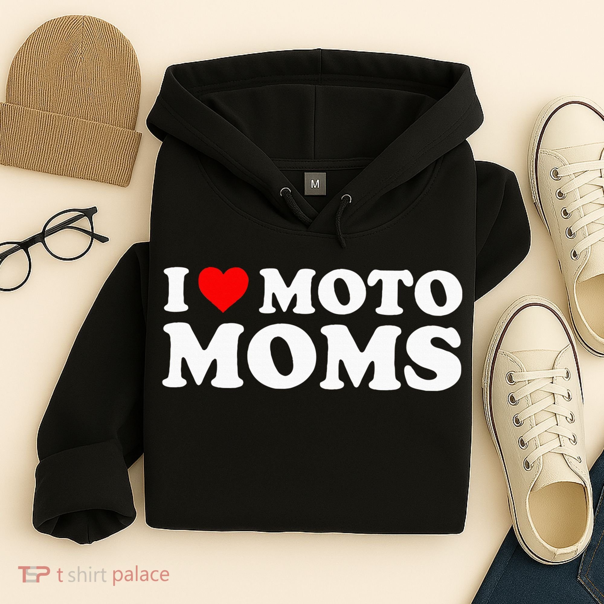 I Love Moto Moms Hoodie