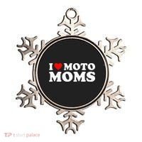 I Love Moto Moms Ornament thumb 0