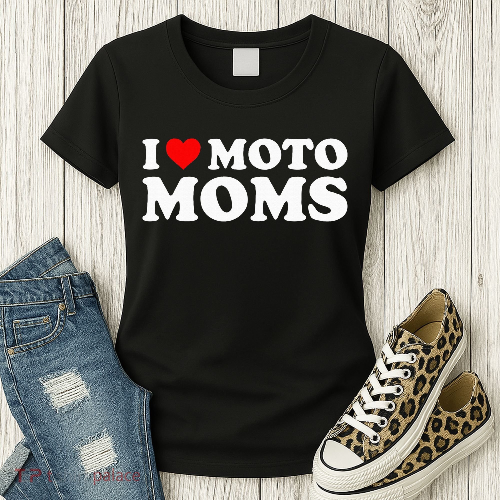 I Love Moto Moms Women's T-Shirt