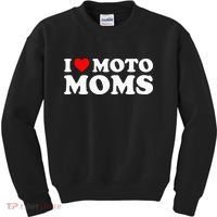 I Love Moto Moms Kids Sweatshirt thumb 0