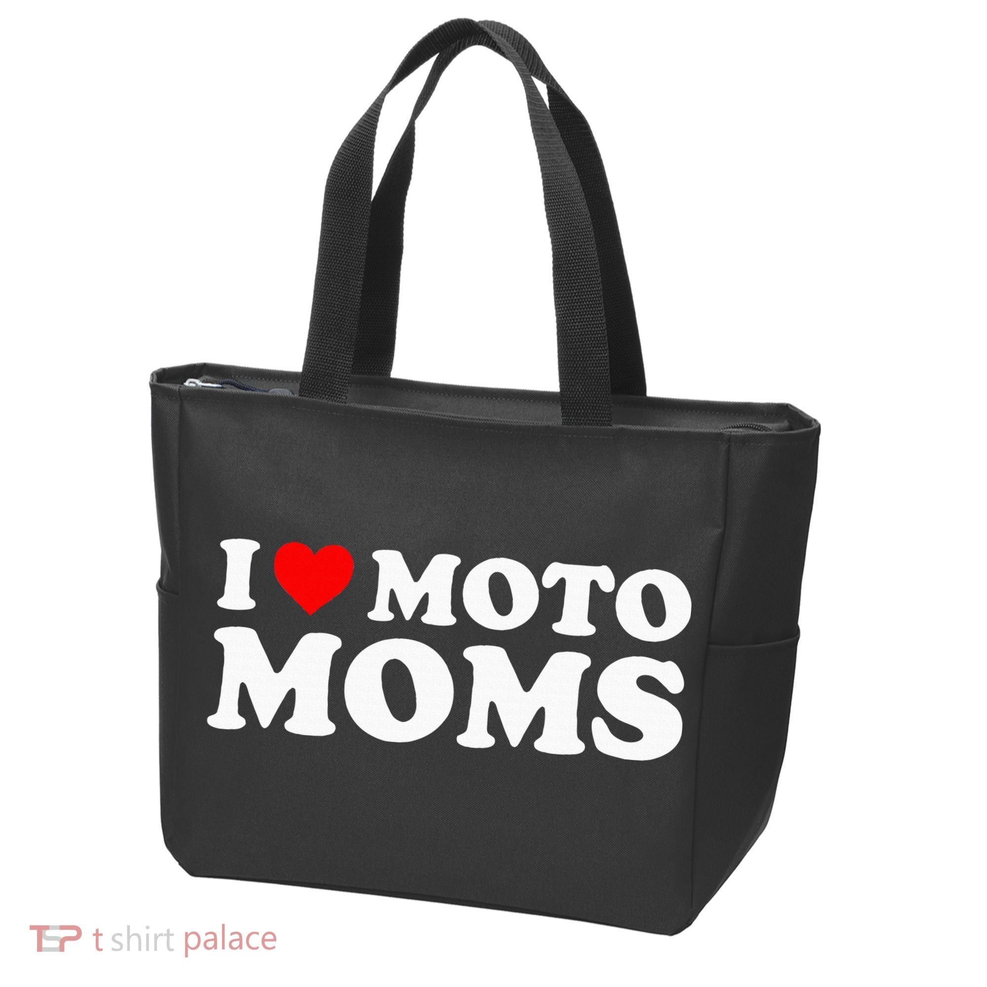 I Love Moto Moms Tote Bag