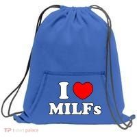 I Love Milfs Milf Milf's Hot Mom Hunter Lover Gift Meaningful Gift Sweatshirt Cinch Pack Bag thumb 0