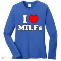 I Love Milfs Milf Milf's Hot Mom Hunter Lover Gift Meaningful Gift Women's Long Sleeve Shirt thumb 0