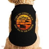 I Like My Coffee Black And Tea In The Harbor Retro Doggie Tank thumb 0