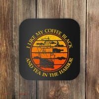 I Like My Coffee Black And Tea In The Harbor Retro Coaster thumb 0