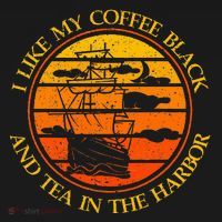 I Like My Coffee Black And Tea In The Harbor Retro Women's Hoodie thumb 2