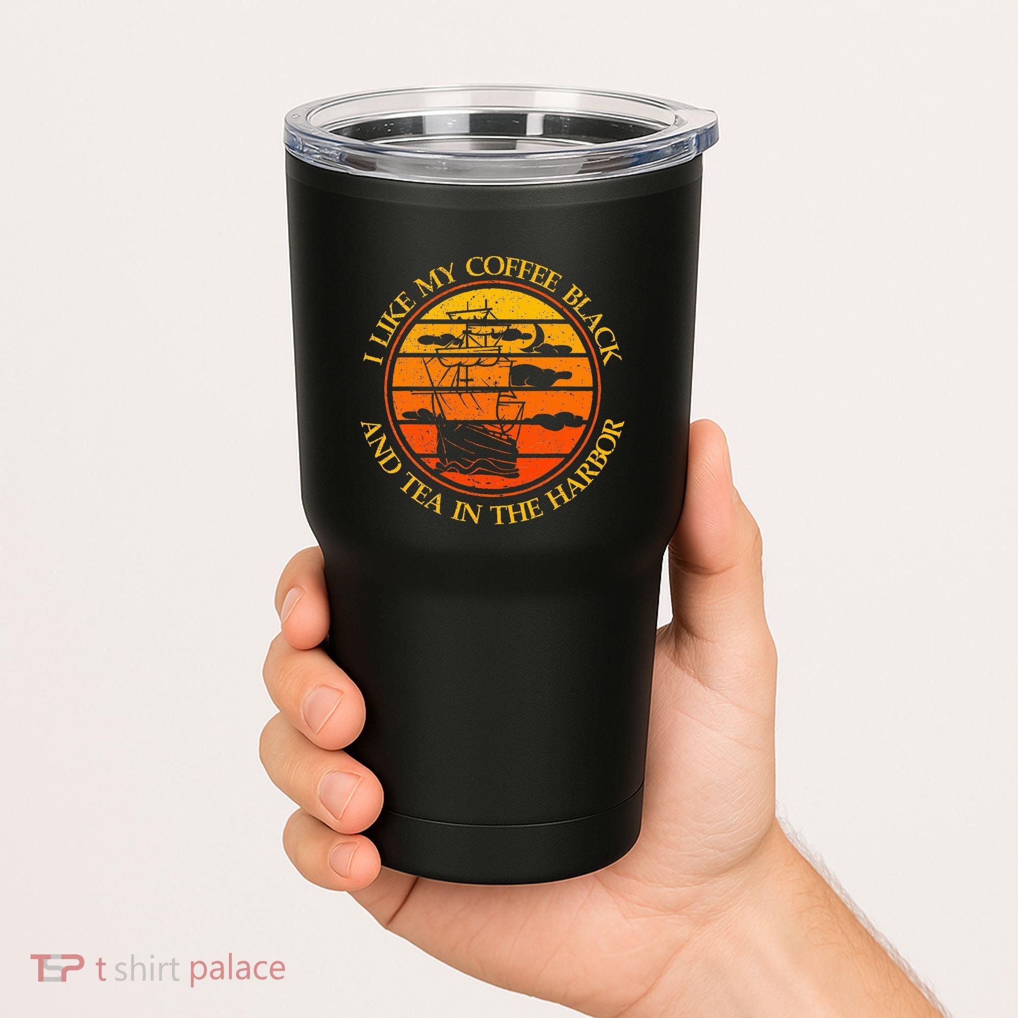 I Like My Coffee Black And Tea In The Harbor Retro Tumbler