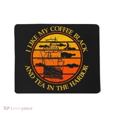 I Like My Coffee Black And Tea In The Harbor Retro Mousepad
