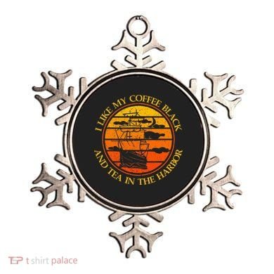 I Like My Coffee Black And Tea In The Harbor Retro Ornament