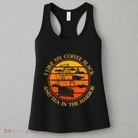 I Like My Coffee Black And Tea In The Harbor Retro Women's Tank Top thumb 3
