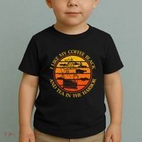 I Like My Coffee Black And Tea In The Harbor Retro Toddler T-Shirt thumb 2