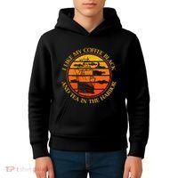 I Like My Coffee Black And Tea In The Harbor Retro Kids Hoodie thumb 4